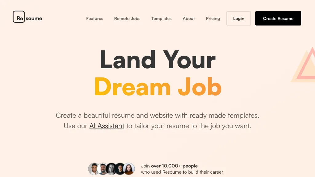 Resoume screenshot