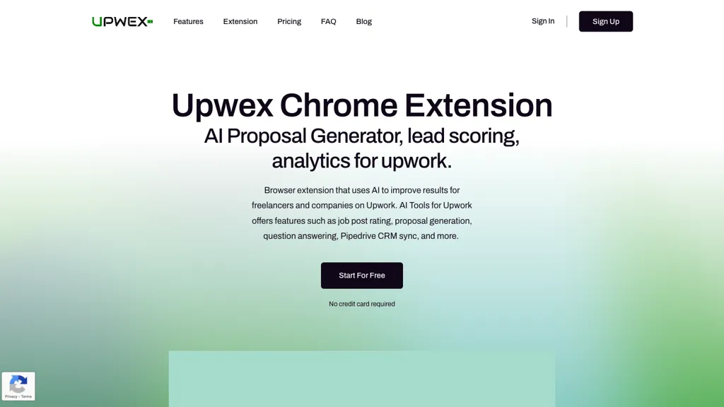 Upwex screenshot