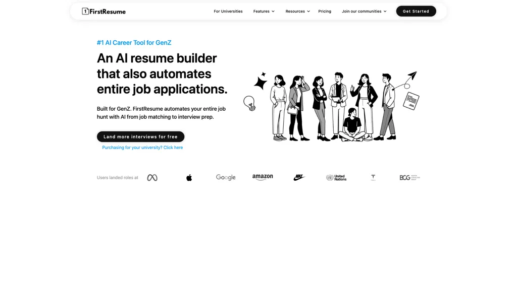 FirstResume screenshot