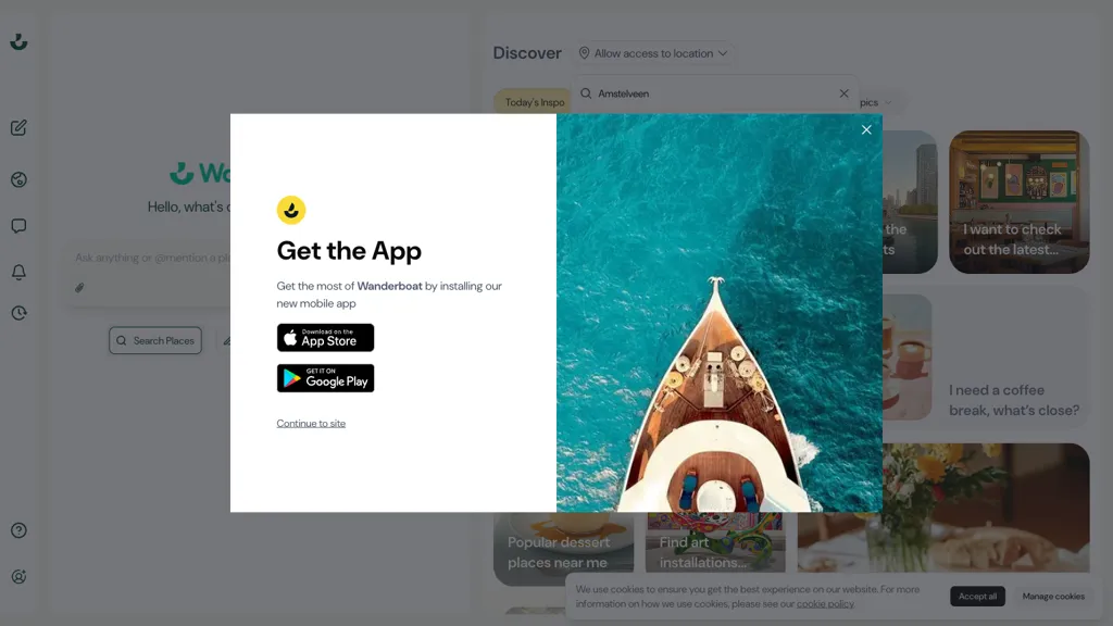 Wanderboat AI screenshot