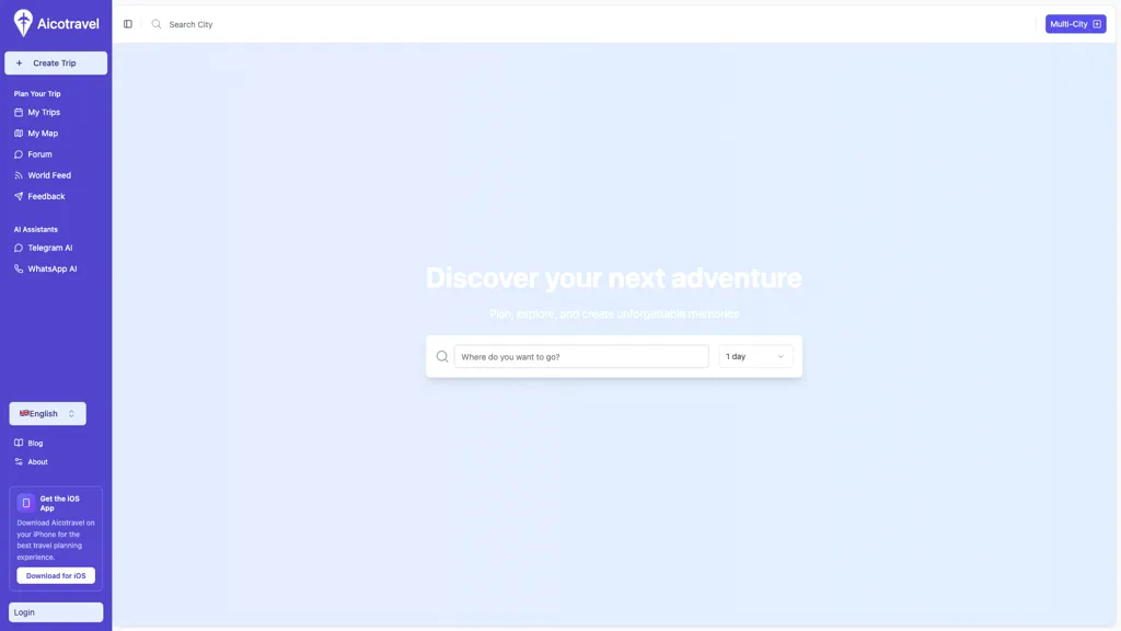 Aicotravel screenshot