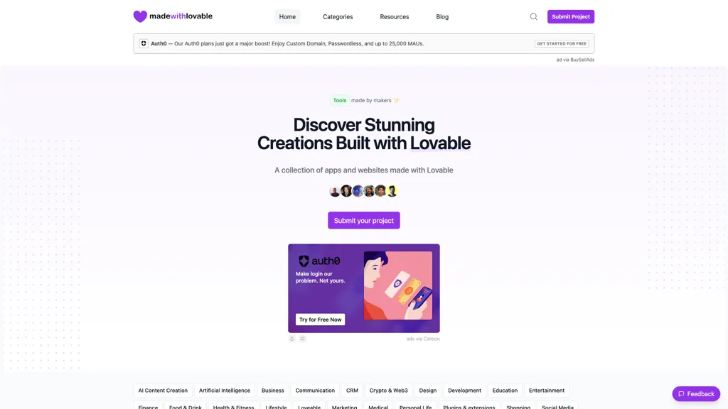 Made wtih Lovable screenshot