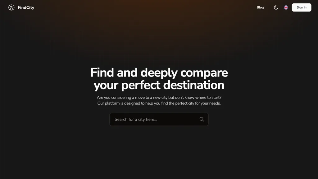 FindCity screenshot