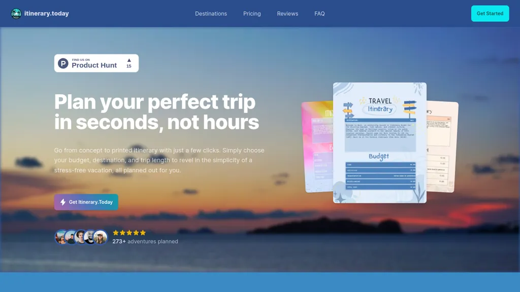 itinerary.today screenshot