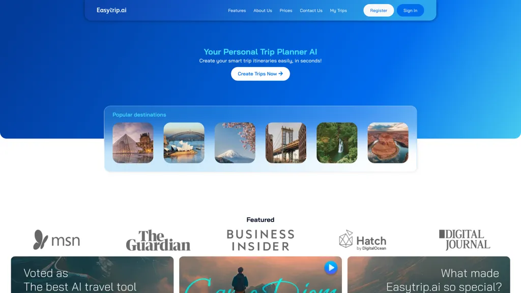 EasyTrip AI screenshot