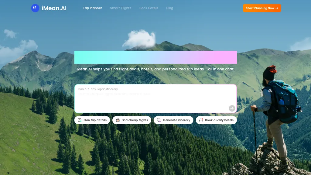 iMean AI Trip Planner screenshot