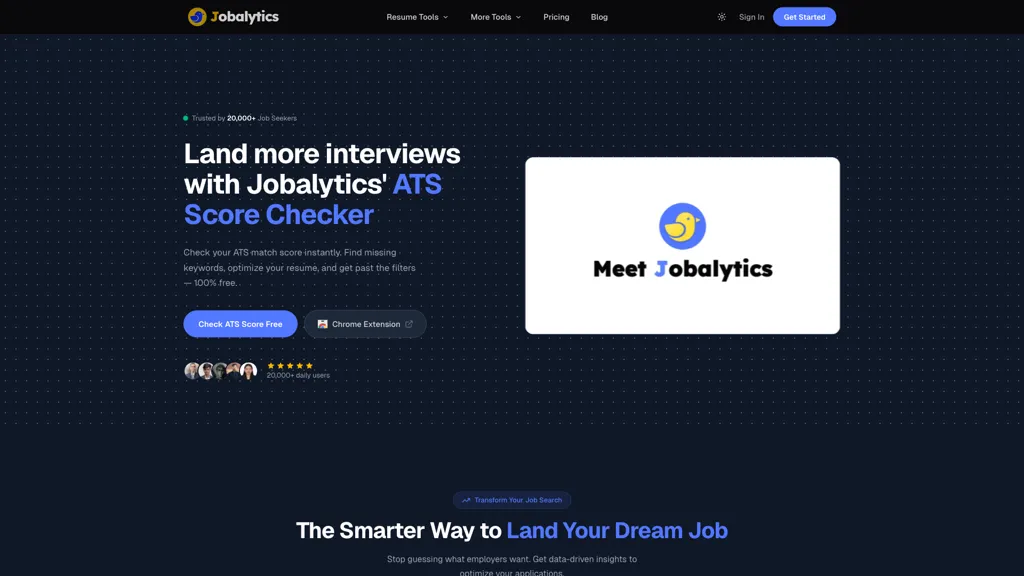 Jobalytics screenshot