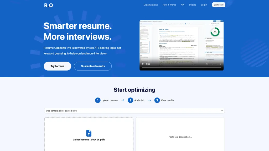 ResumeOptimizerPro screenshot