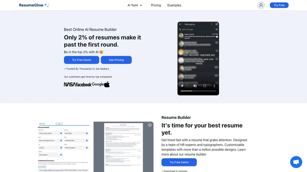 ResumeGlow screenshot