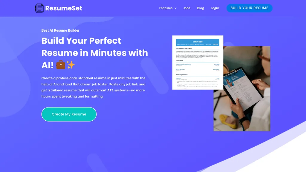 ResumeSet screenshot