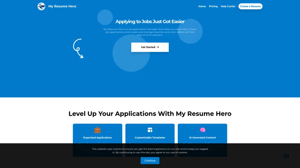 My Resume Hero screenshot