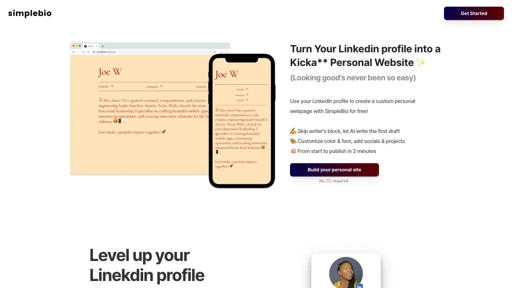 Simplebio screenshot