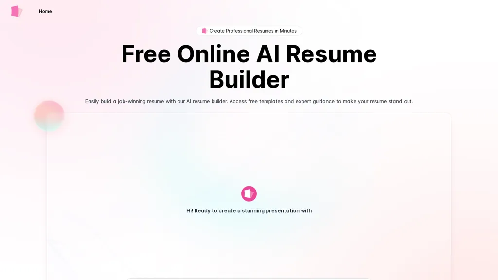 AIResumeBuilder.me screenshot