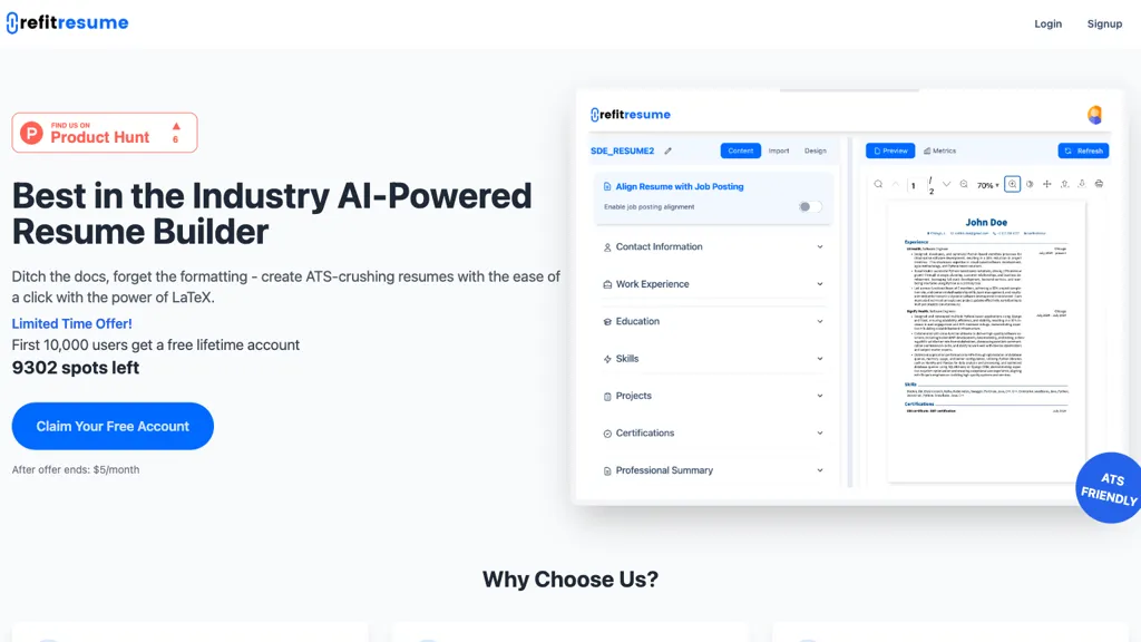 Refit resume screenshot