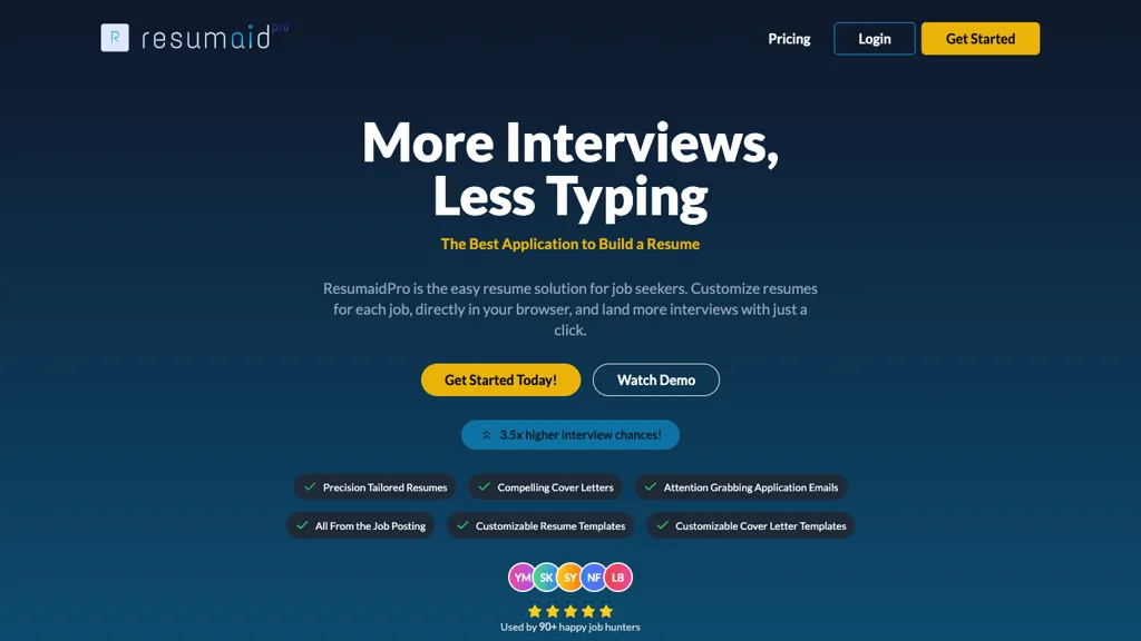 Resumaidpro screenshot