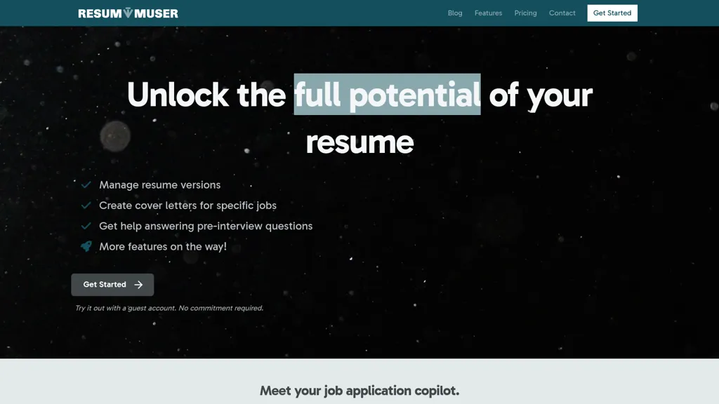 ResumeMuser screenshot