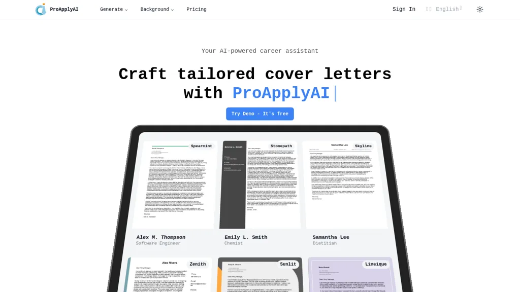 ProApply.AI screenshot