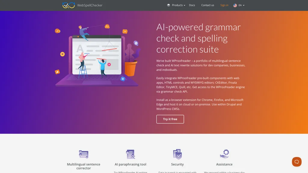 WebSpellChecker screenshot