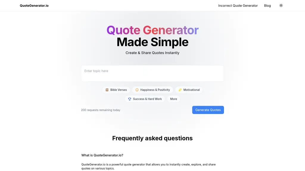 QuoteGenerator screenshot