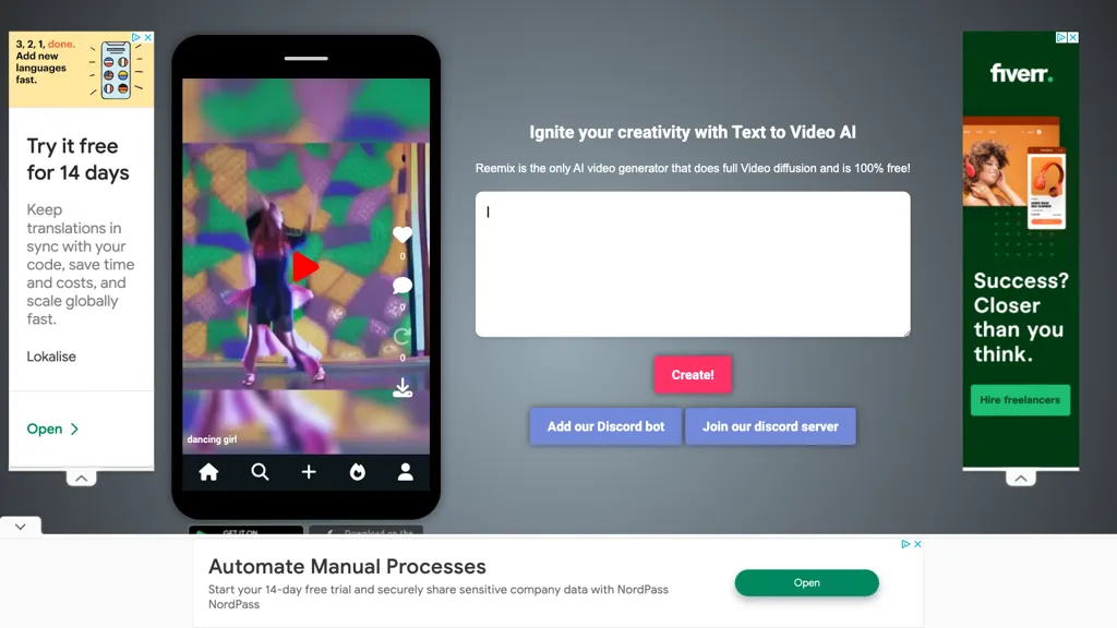Reemix.co screenshot