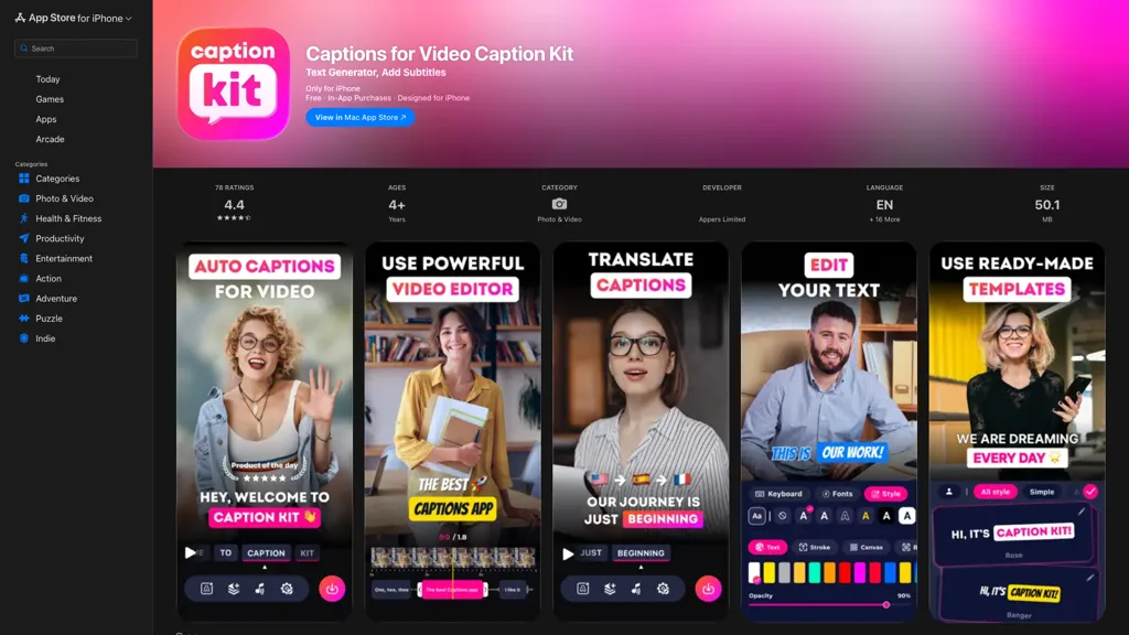 CaptionKit screenshot