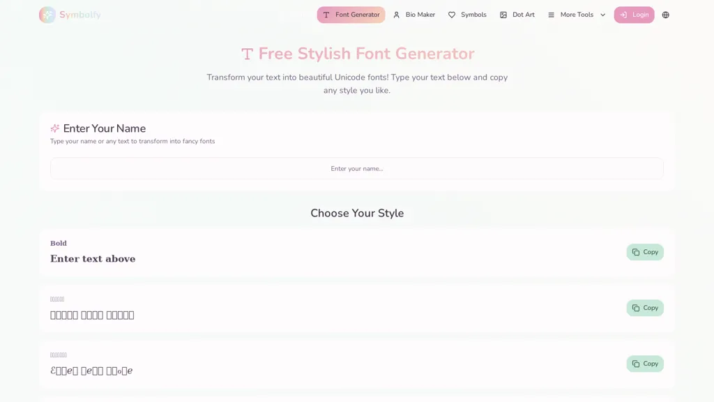 Symbolfy screenshot