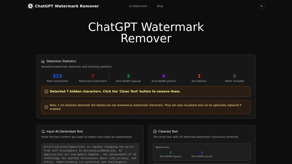 ChatGPT Watermark Remover screenshot