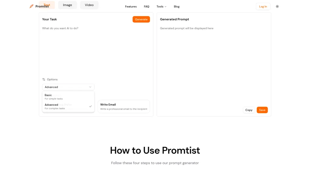 Promtist screenshot