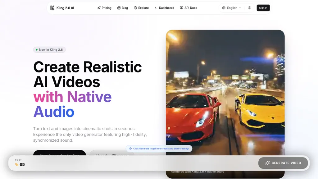 Kling 2.6 AI- screenshot