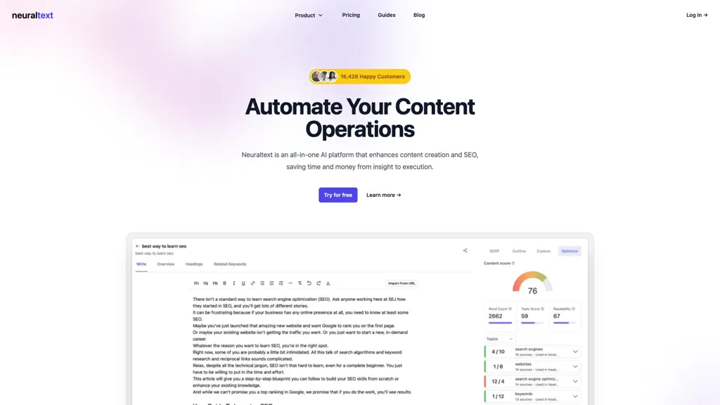 Neuraltext screenshot