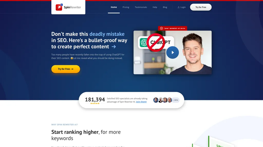 Spinrewriter screenshot