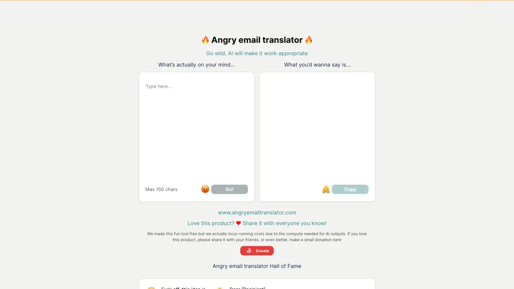 Angry Email Translator screenshot