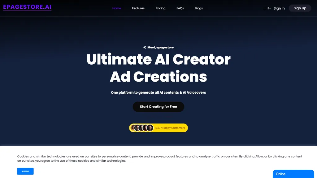 EPAGESTORE.AI screenshot