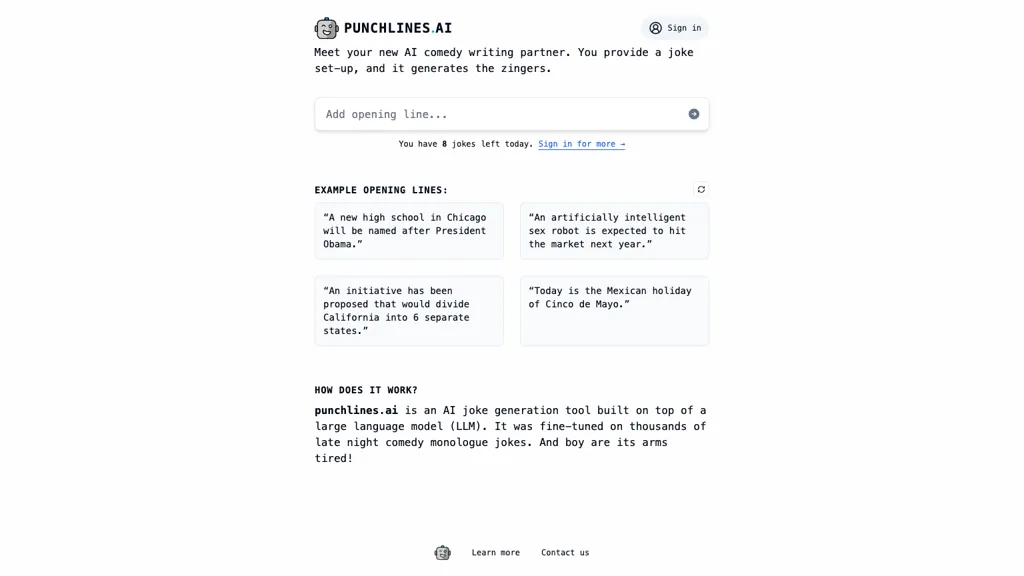 Punchlines AI screenshot