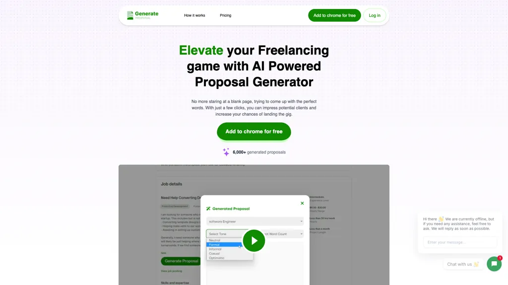 Generate Proposal screenshot