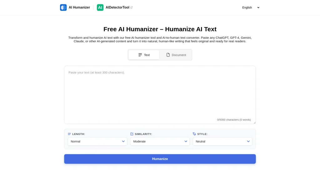 HumanizerTool screenshot