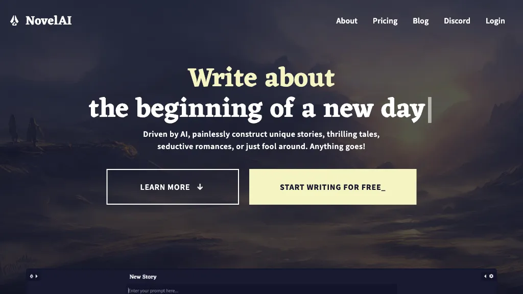 NovelAI screenshot