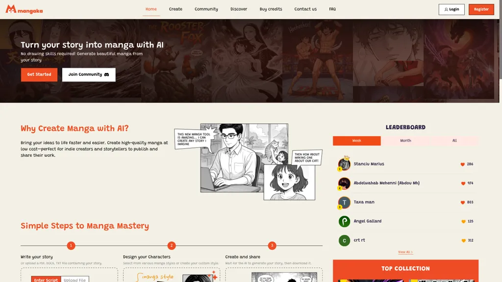 Mangaka.app screenshot