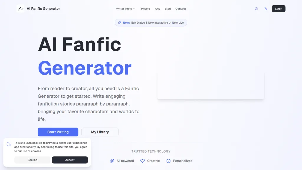 Fanfic Generator screenshot