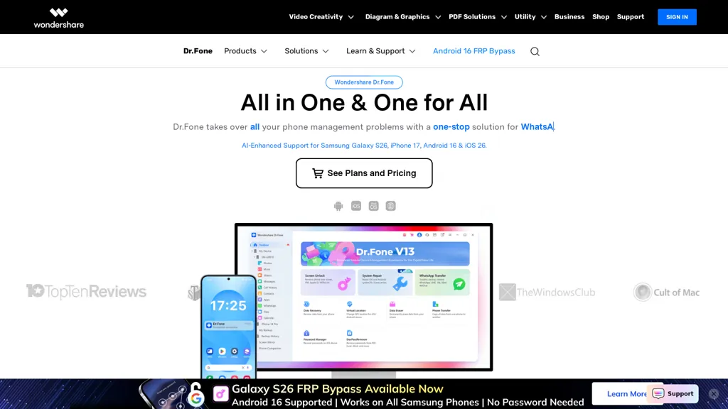 Wondershare Dr.Fone screenshot