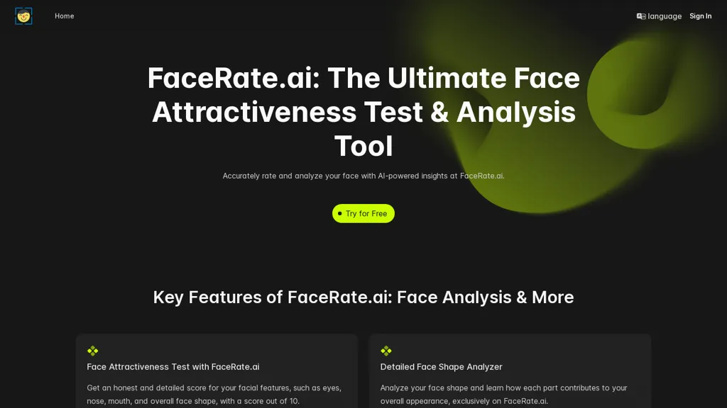 FaceRate.ai screenshot