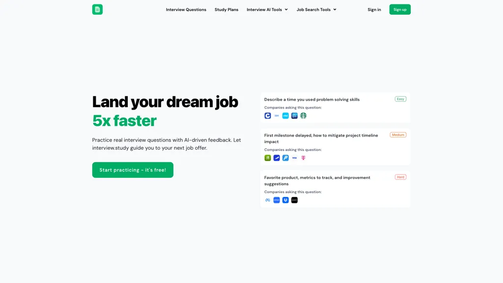 interview.study screenshot