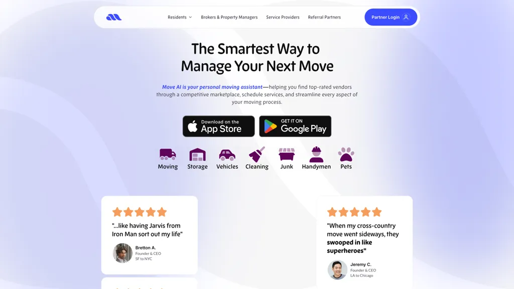 Moveai.com screenshot