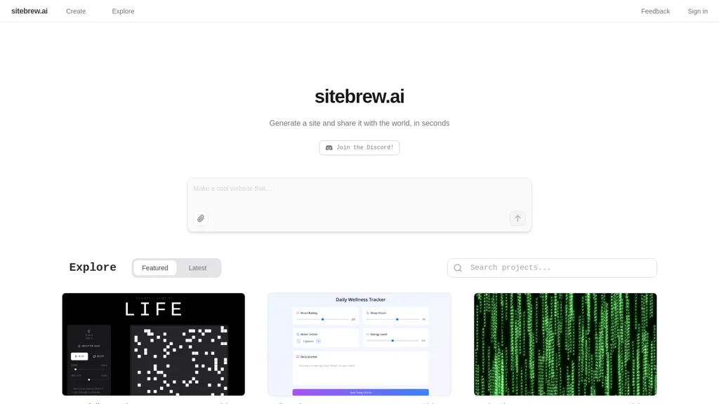 Sitebrew screenshot