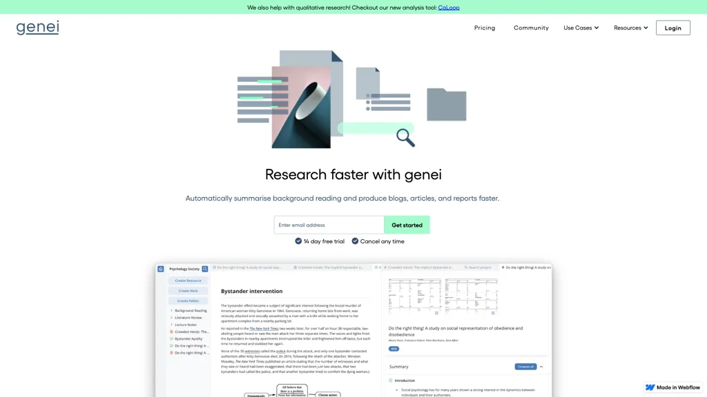 Genei screenshot