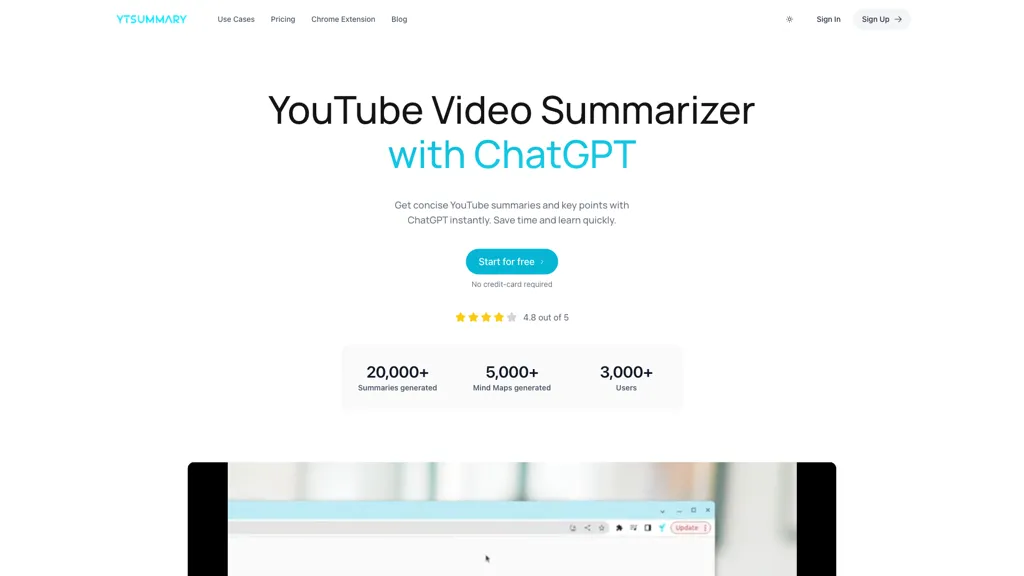 YTSummary screenshot