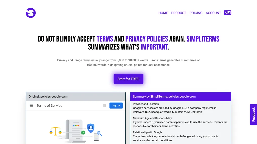 Simpliterms screenshot