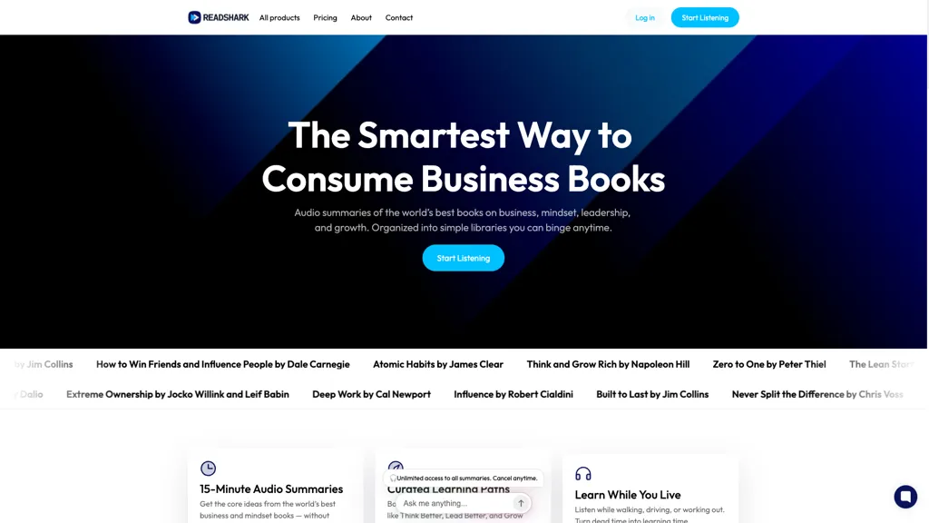 Readshark screenshot