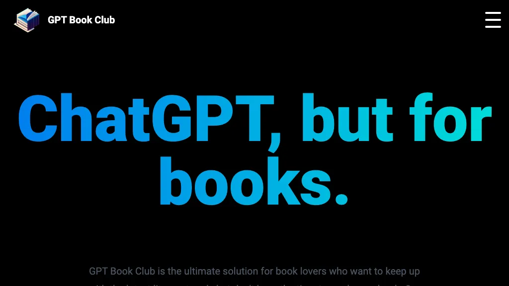 GPT Book Club screenshot