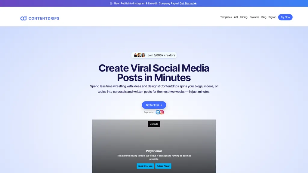Contentdrips screenshot